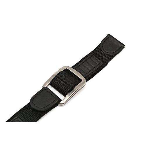【並行輸入品】20 mmブラックナイロンレザーフック&ループスポーツ腕時計バンドストラップFits Swiss Army and othersの画像