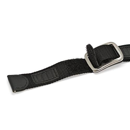 【並行輸入品】20 mmブラックナイロンレザーフック&ループスポーツ腕時計バンドストラップFits Swiss Army and othersの画像