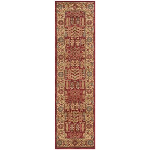 【並行輸入品】SAFAVIEH Mahal Collection ランナーラグ 2フィート2インチ x 8フィート レッド&ナチュラル 伝統_4