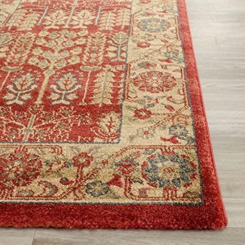 【並行輸入品】SAFAVIEH Mahal Collection ランナーラグ 2フィート2インチ x 8フィート レッド&ナチュラル 伝統_7