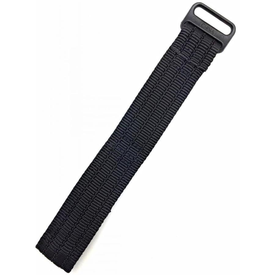 【並行輸入品】18〜20mm長さ調整可能 ブラック ナイロン/ベルクロスポーツ時計ストラップ NewLife 20mm Adjustable L_3