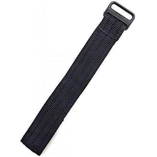 【並行輸入品】18〜20mm長さ調整可能 ブラック ナイロン/ベルクロスポーツ時計ストラップ NewLife 20mm Adjustable L_4