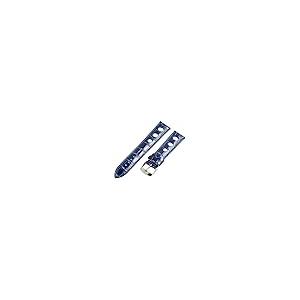【並行輸入品】18 mm Rally 3 holeクロコネイビーブルーレザーInterchangeable交換用時計バンドストラップ Clockの画像