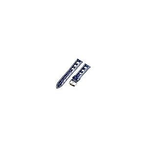 【並行輸入品】Clockwork Synergy, LLC 18mm ラリー 3穴 クロコ ネイビーブルー / ホワイト レザー 交換可能 腕時の画像
