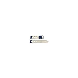 【並行輸入品】Clockwork Synergy, LLC 18mm ラリー 3穴 クロコ ネイビーブルー / ホワイト レザー 交換可能 腕時の画像