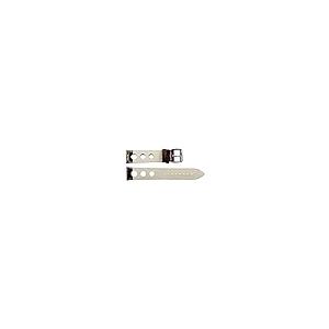 【並行輸入品】20 mm Rally 3 holeクロコブラウン/ホワイトレザーInterchangeable交換用時計バンドストラップ Cloの画像