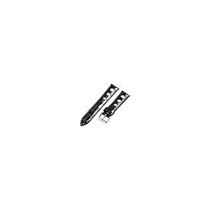 【並行輸入品】19 mm Rally 3 holeクロコブラックレザーInterchangeable交換用時計バンドストラップ Clockworの画像