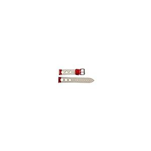 【並行輸入品】22 mm Rally 3 holeクロコレッドレザーInterchangeable交換用時計バンドストラップ Clockworkの画像