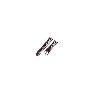 【並行輸入品】26 mm Rally 3 holeクロコブラウンレザーInterchangeable交換用時計バンドストラップ Clockworの画像