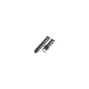 【並行輸入品】18 mm Rally 3 hole Smoothブラック/ Lグリーンレザー交換可能な交換用時計バンドストラップ Clockwoの画像