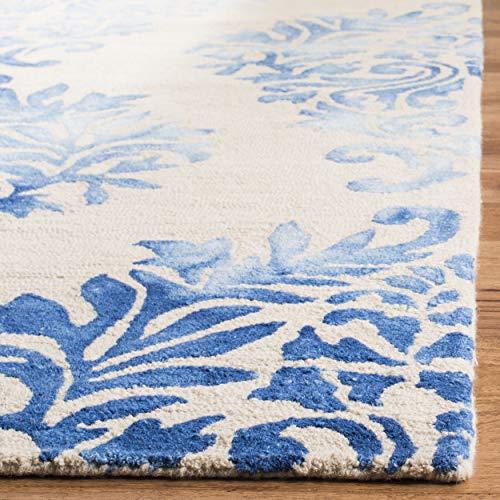 【並行輸入品】 SAFAVIEH Dip Dye Collection 4' x 6' Beige/Blue DDY516A Handmade_4