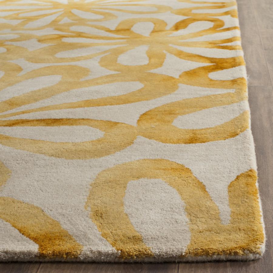 【並行輸入品】 SAFAVIEH Dip Dye Collection 4' x 6' Beige / Gold DDY527M Handmad_3
