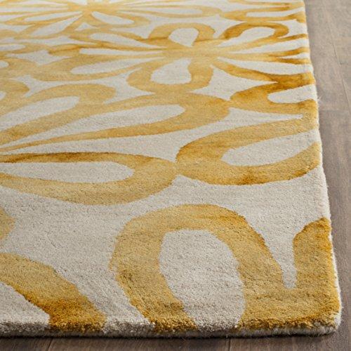 【並行輸入品】 SAFAVIEH Dip Dye Collection 4' x 6' Beige / Gold DDY527M Handmad_4
