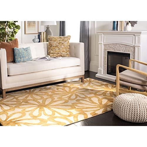 【並行輸入品】 SAFAVIEH Dip Dye Collection 4' x 6' Beige / Gold DDY527M Handmad_7