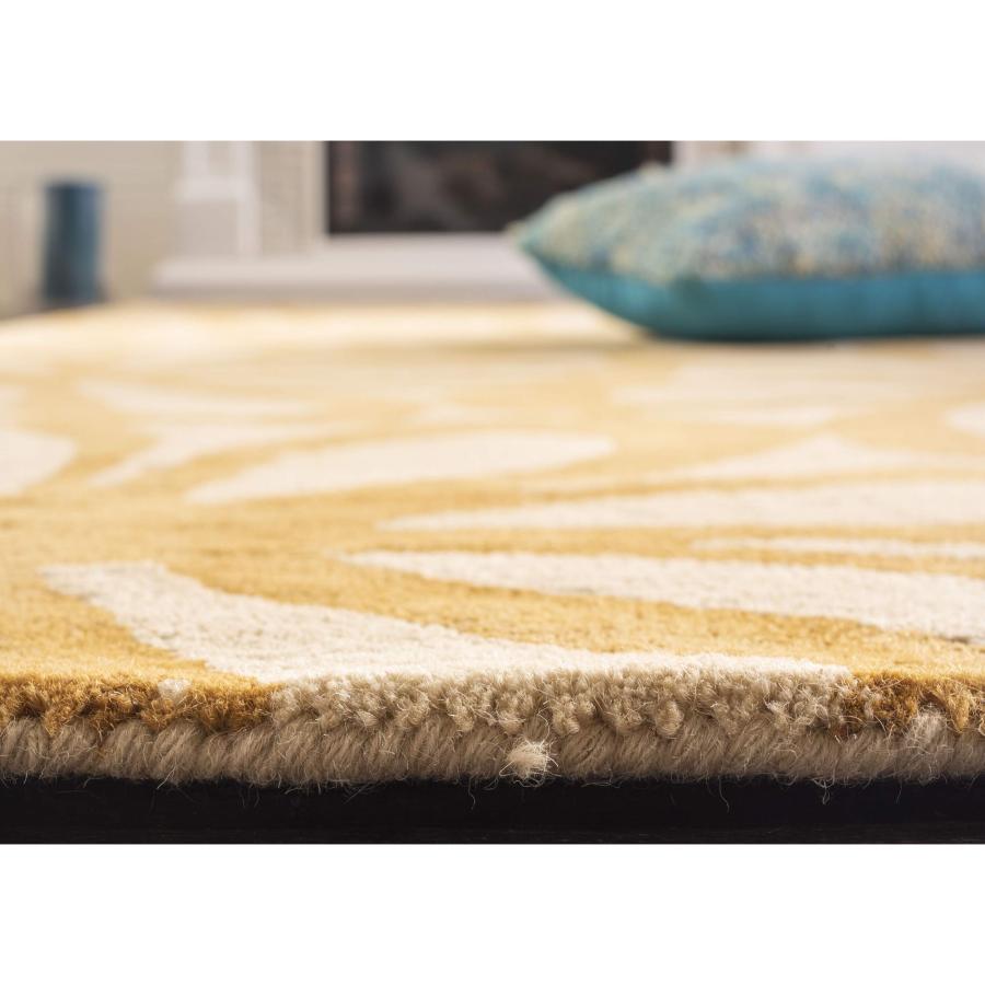 【並行輸入品】 SAFAVIEH Dip Dye Collection 4' x 6' Beige / Gold DDY527M Handmad_9