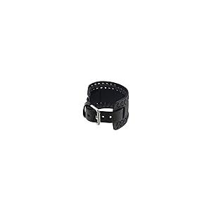 【並行輸入品】ネメシスwlb k WashedブラックWideレザーCuff Wrist Watch Band Nemesis Washed B_4