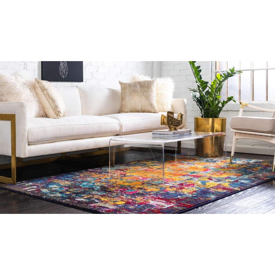 【並行輸入品】Unique Loom Estrella Collection Colorful Abstract Multi Area Rug