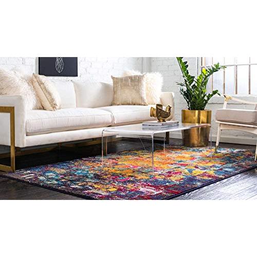 【並行輸入品】Unique Loom Estrella Collection Colorful Abstract Multi Area Rug
