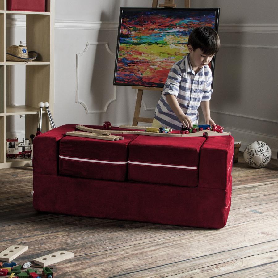 【並行輸入品】Jaxx Zipline Kids Modular Loveseat & Ottomans / Fold Out Lounger，