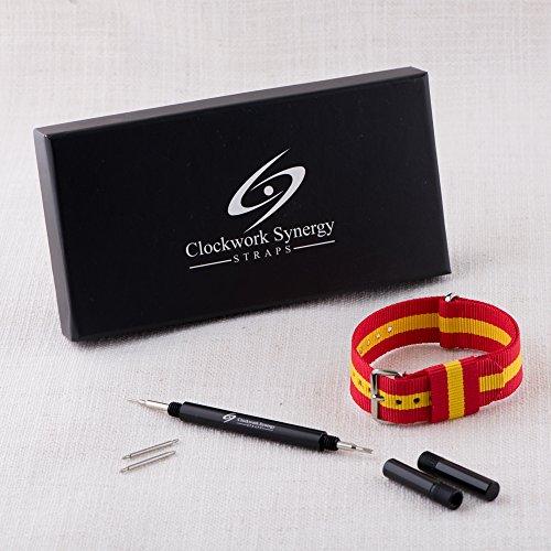 【並行輸入品】ウォッチストラップ   RAFナイロンループバンド   複数の色/サイズから選択 20mm Clockwork Synergy,の画像