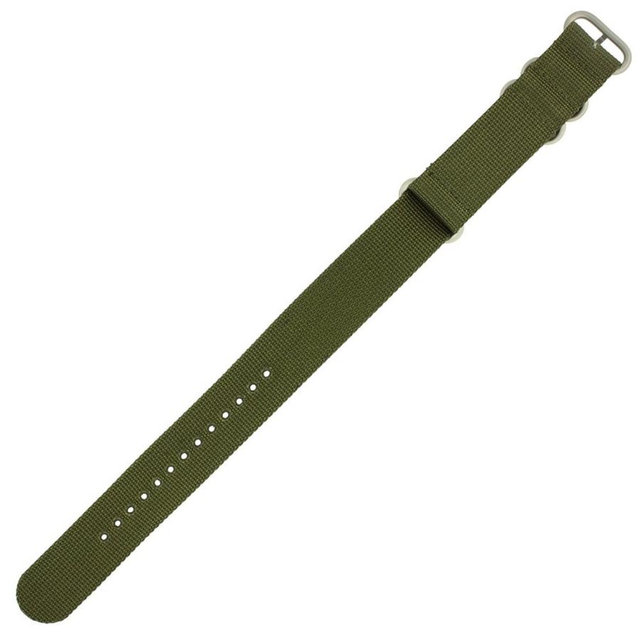 【並行輸入品】Fanmis 22 mmブラックグリーンArmyナイロンスポーツ腕時計バンド交換可能な交換用ストラップforメンズレディース FAの画像