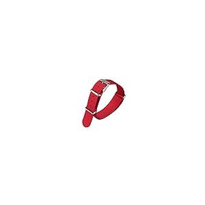 【並行輸入品】18 mmレッドナイロンファブリックバンドWatch Woven耐久性腕時計バンド 18mm Red Nylon Fabric Wの画像