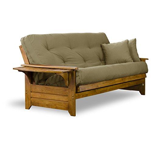 【並行輸入品】 Nirvana Futons Brentwood Tray Arm Futon Sofabed Set   Queen Framの画像
