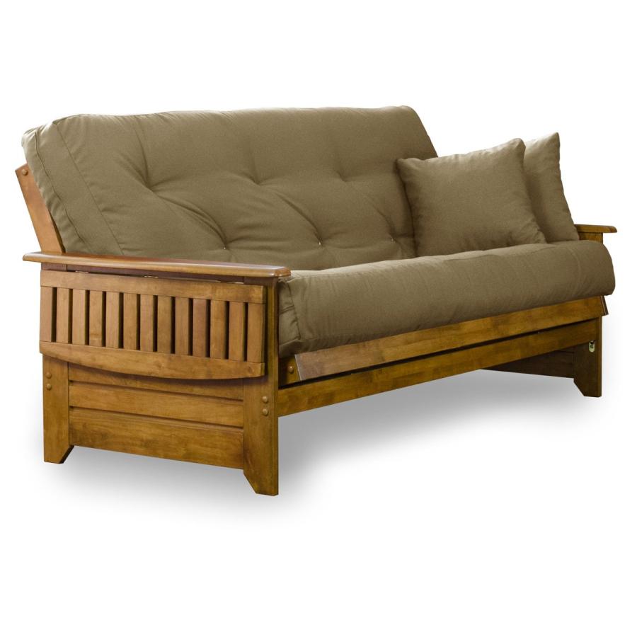 【並行輸入品】 Nirvana Futons Brentwood Tray Arm Futon Sofabed Set   Queen Framの画像