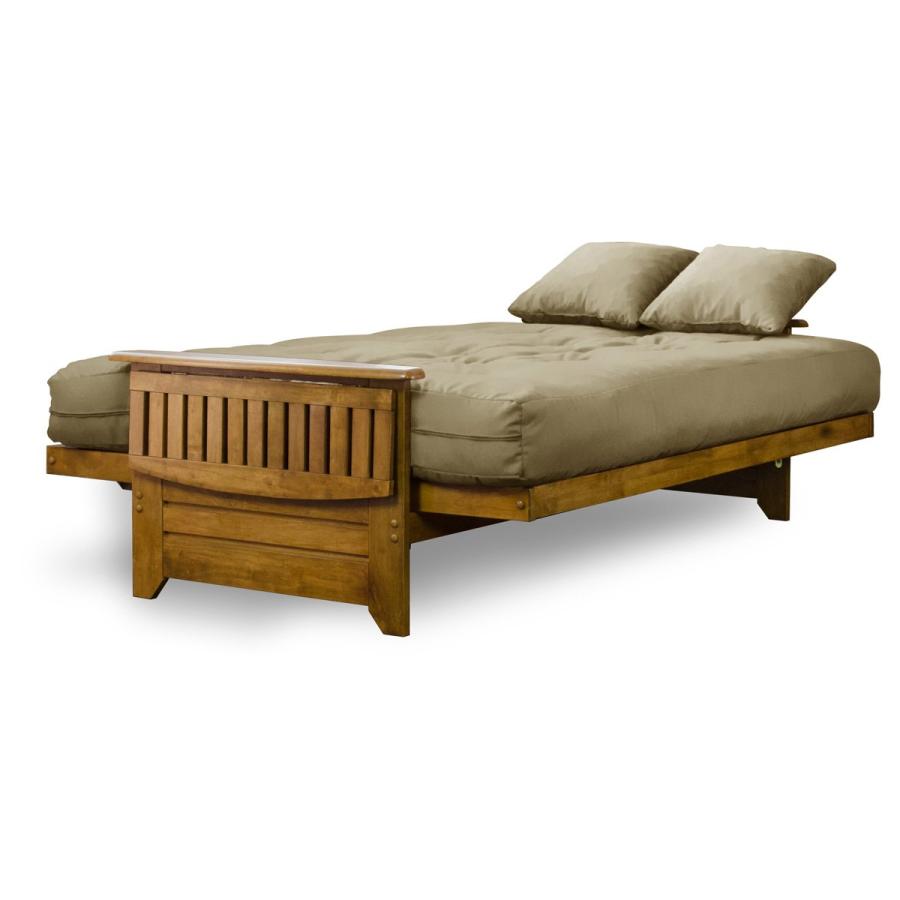 【並行輸入品】 Nirvana Futons Brentwood Tray Arm Futon Sofabed Set   Queen Framの画像