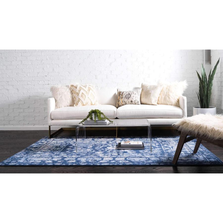 【並行輸入品】Unique Loom La Jolla Collection Tone on Tone Traditional Blue Are_6