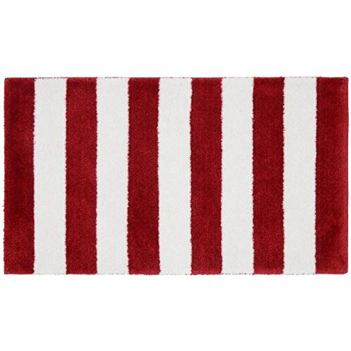 【並行輸入品】Garland Rug ビーチストライプ 洗えるバスラグ 21インチ x 34インチ クリムゾンレッド/ホワイト Garland_1