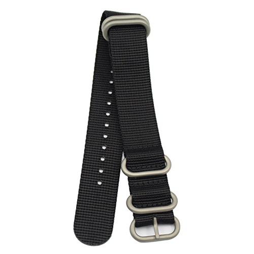 【並行輸入品】アートスタイル 腕時計バンド 厚さ1.5mm 良質ナイロンストラップ 丈夫なつや消しバックル 24mm ブラック ArtStyle