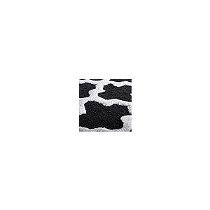 【並行輸入品】Lavish Home 100%コットン 格子柄バスルームマット2点セット ブラック Lavish Home 100% Cotto