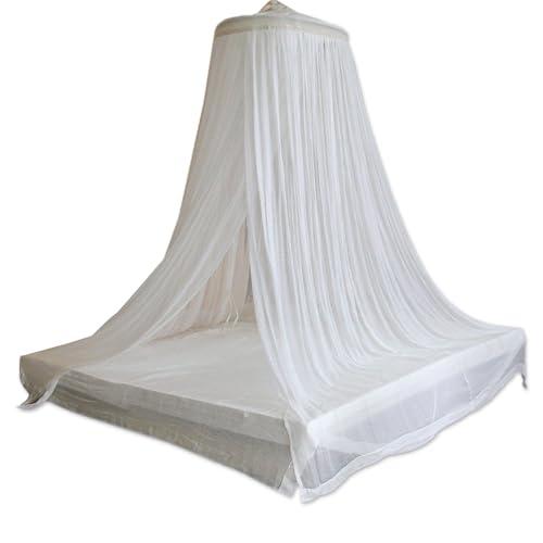 【並行輸入品】NOVICA ホワイト ハンドメイド コットン ベッドキャノピー 竹製リング 「Ethereal Dream」 NOVICA Wh_1