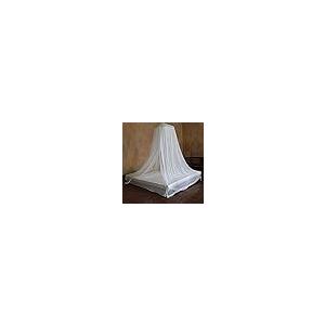【並行輸入品】NOVICA ホワイト ハンドメイド コットン ベッドキャノピー 竹製リング 「Ethereal Dream」 NOVICA Wh_5