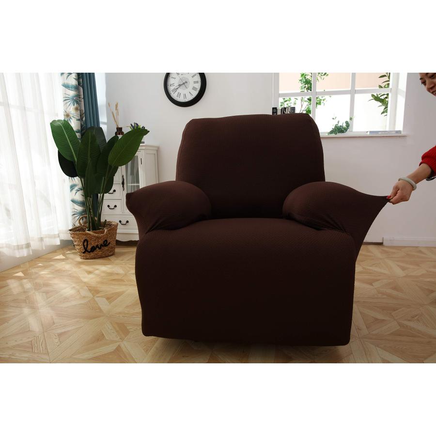 【並行輸入品】(Chocolate) Stretch Recliner Slipcover By MarCielo， 1 Piece Cou