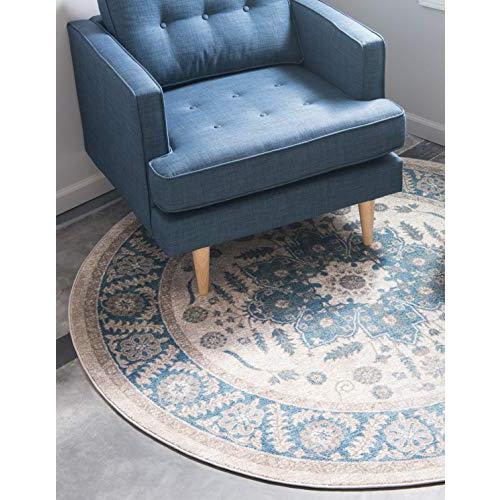 【並行輸入品】Unique Loom Salzburg Collection Traditional Oriental Gray Round R_1