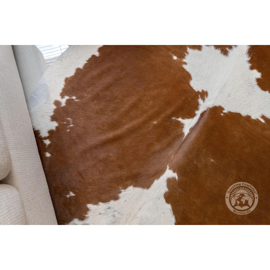 【並行輸入品】Brown and White Cowhide Rug 6ft x7 ft 180cm x 210 cm Sunshine Cow_9