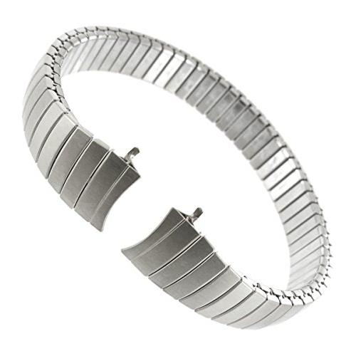 【並行輸入品】9 mm Curved End Speidel twist o flexシルバートーンステンレススチールWatch Band Boの画像