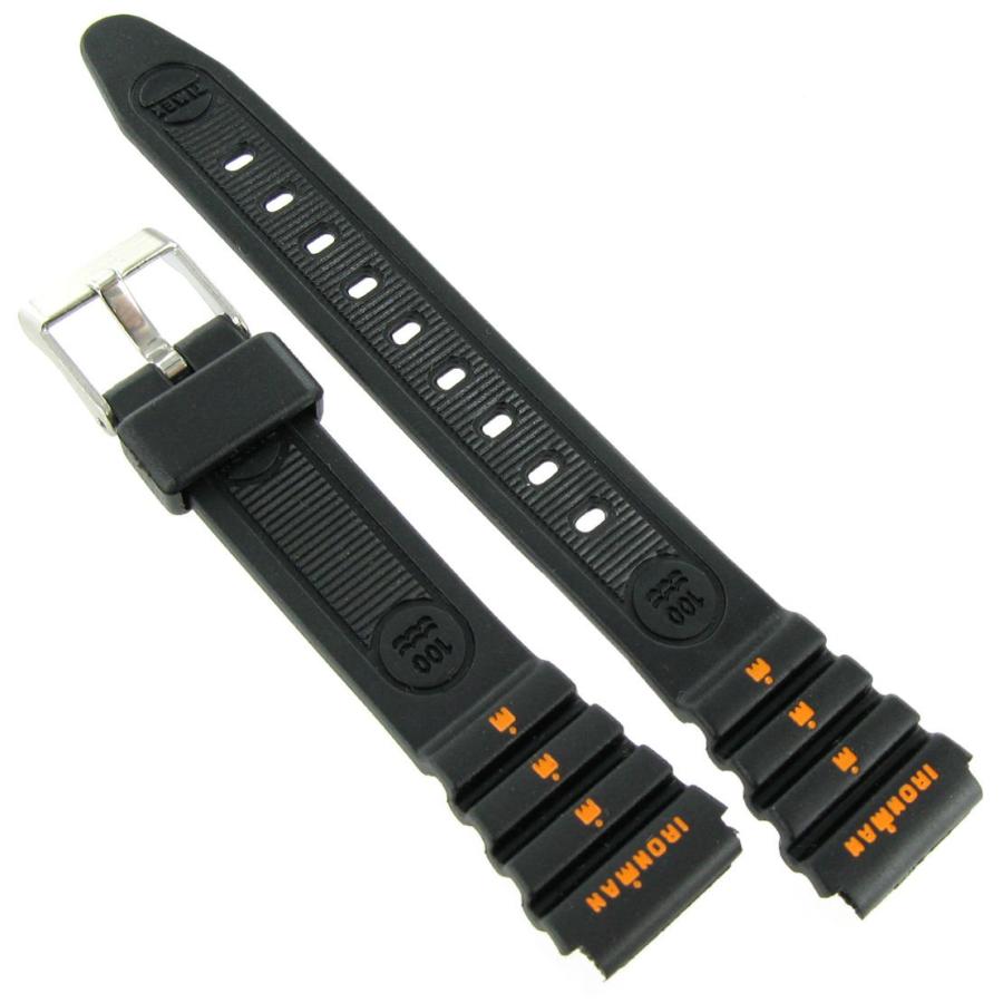 【並行輸入品】 15mm Black Orange Ladies Rubber Fits Timex Ironman Triathlon Spoの画像