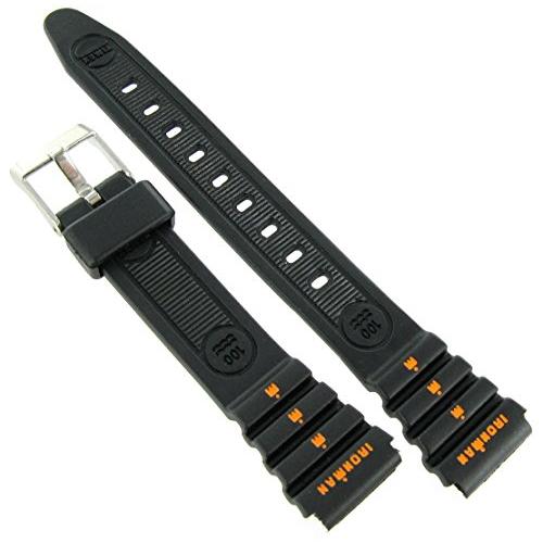 【並行輸入品】 15mm Black Orange Ladies Rubber Fits Timex Ironman Triathlon Spoの画像