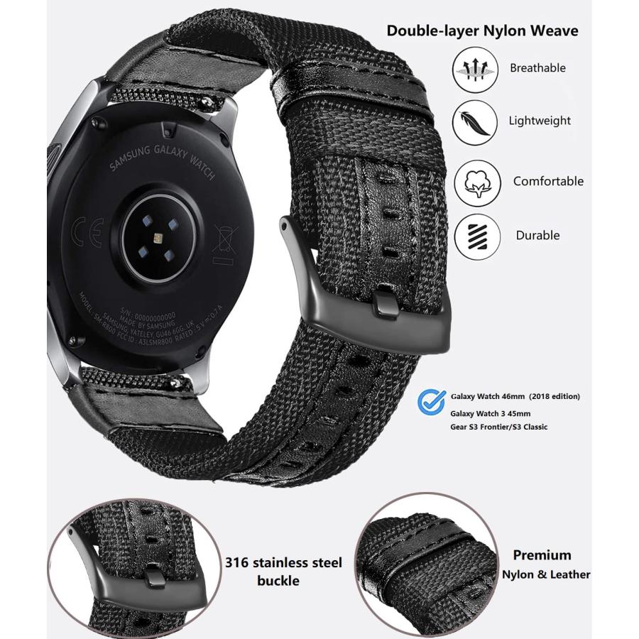 【並行輸入品】Olytop Galaxy Watch 3 45mmバンド/46mmバンド/Gear S3フロンティアバンド 22mm クイッ_6