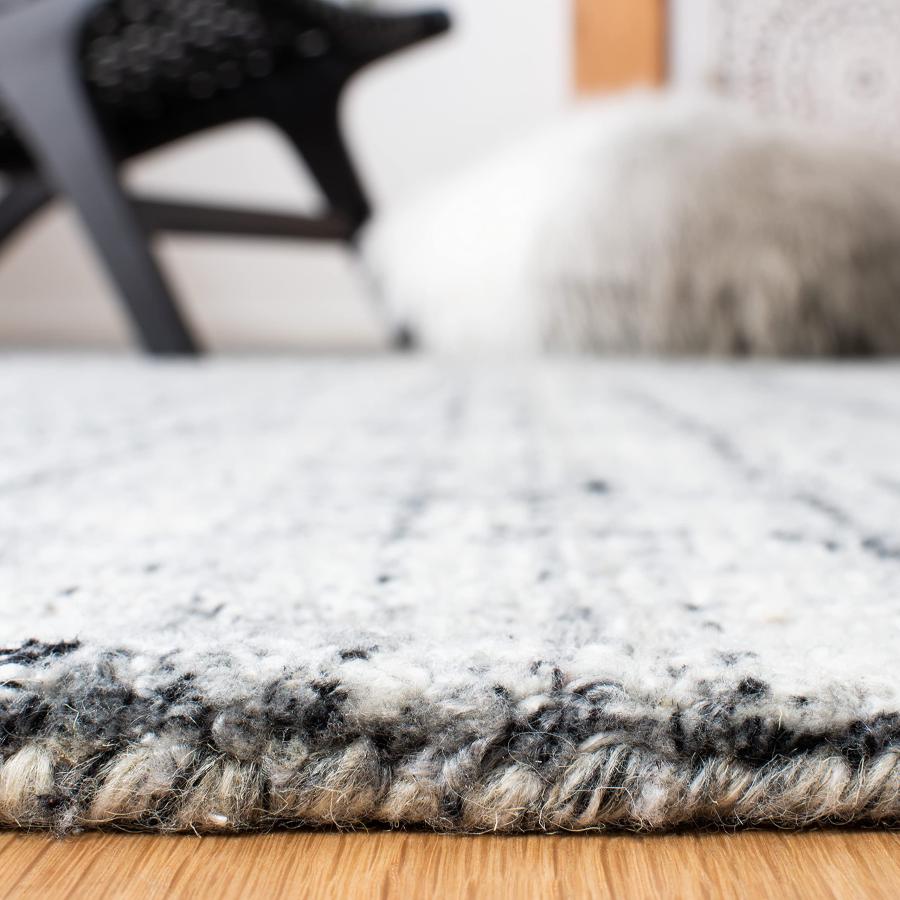 【並行輸入品】 SAFAVIEH Abstract Collection Runner Rug 2'3" x 8'， Grey & Blac_9