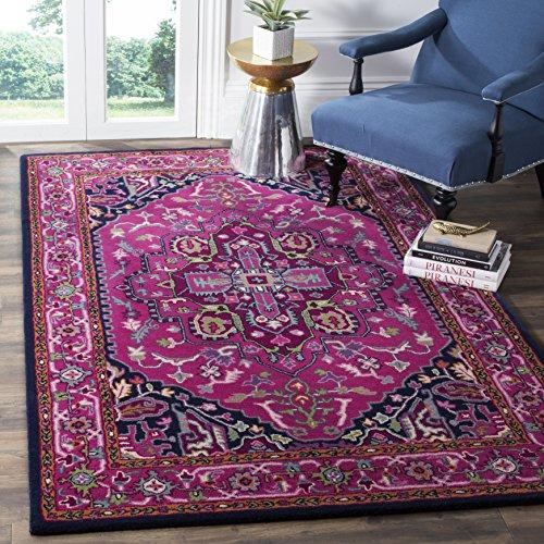 【並行輸入品】 SAFAVIEH Bellagio Collection 2' x 3' Pink / Navy BLG541C Handmad