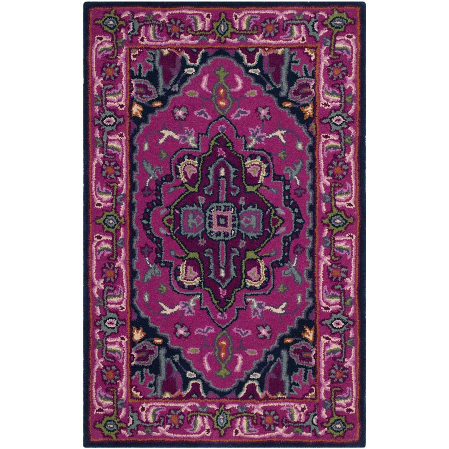 【並行輸入品】 SAFAVIEH Bellagio Collection 2' x 3' Pink / Navy BLG541C Handmad