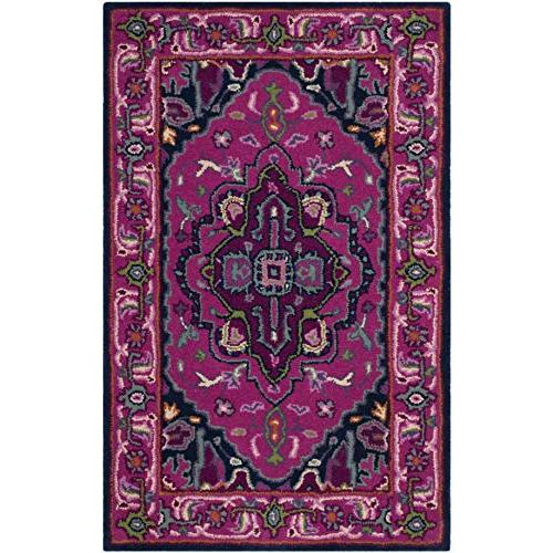 【並行輸入品】 SAFAVIEH Bellagio Collection 2' x 3' Pink / Navy BLG541C Handmad