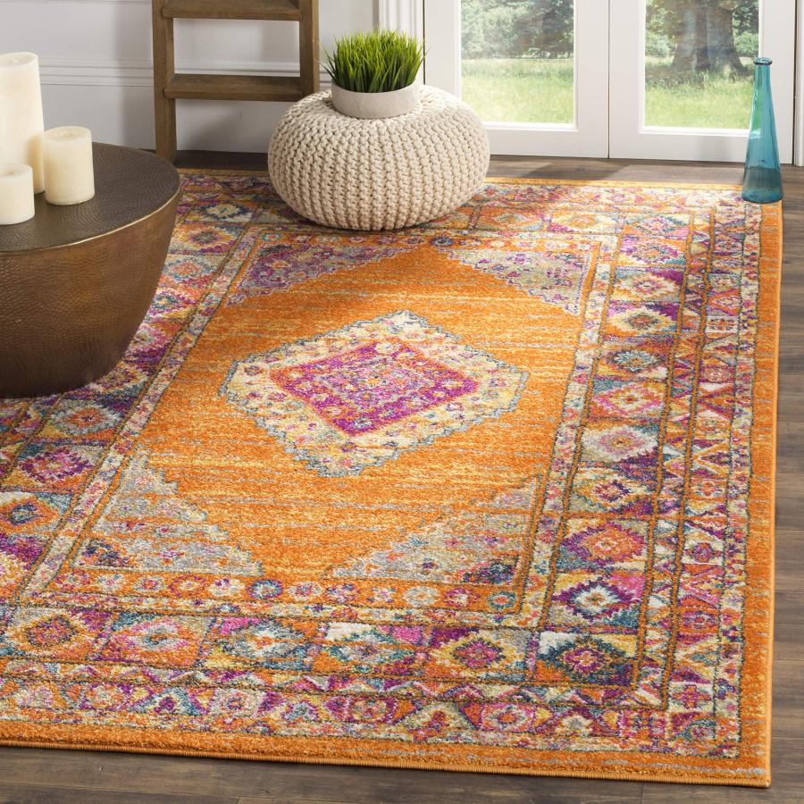 【並行輸入品】Safavieh Madison Collection MAD133D Orange and Fuchsia Bohemian C_2
