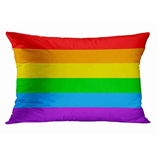 【並行輸入品】Tarolo Decorative LGBT Gay Pride 6ストライプレインボーフラグ枕カバー枕ケースケースカバークッショ