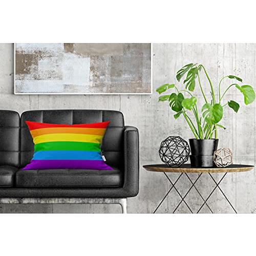 【並行輸入品】Tarolo Decorative LGBT Gay Pride 6ストライプレインボーフラグ枕カバー枕ケースケースカバークッショ