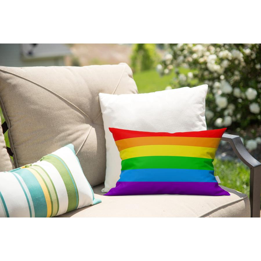 【並行輸入品】Tarolo Decorative LGBT Gay Pride 6ストライプレインボーフラグ枕カバー枕ケースケースカバークッショ